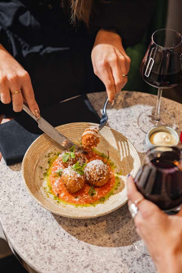 Spicy Arancini - spicy olives, taleggio cheese, aioli