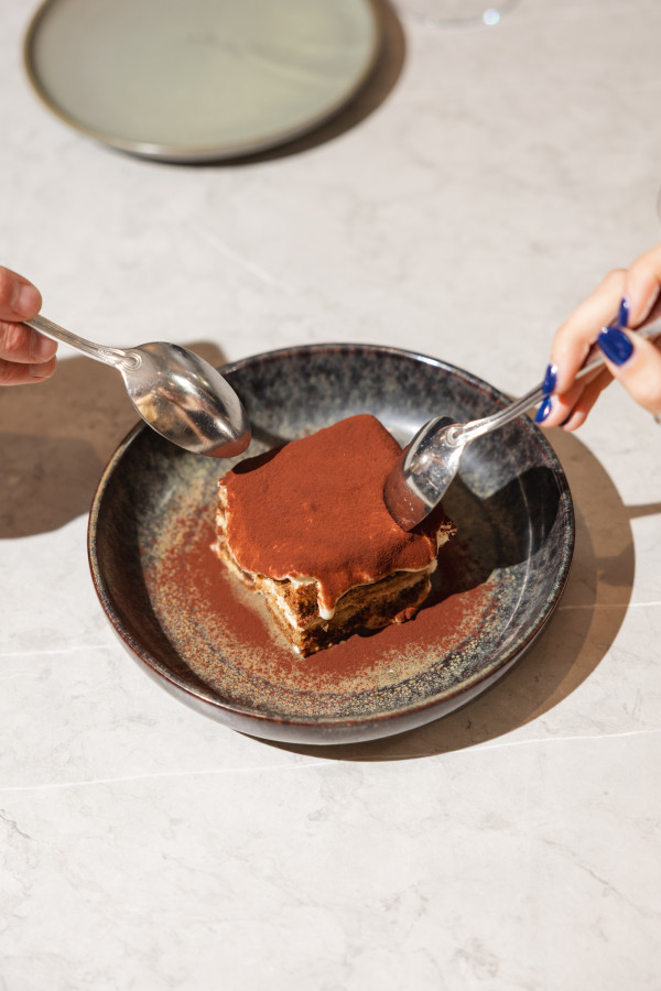 Tiramisu - Savoiardi biscuits, espresso coffee, mascarpone, chocolate soil