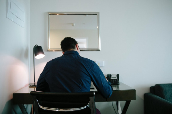 Work desk in Avenue Hotel accommodation